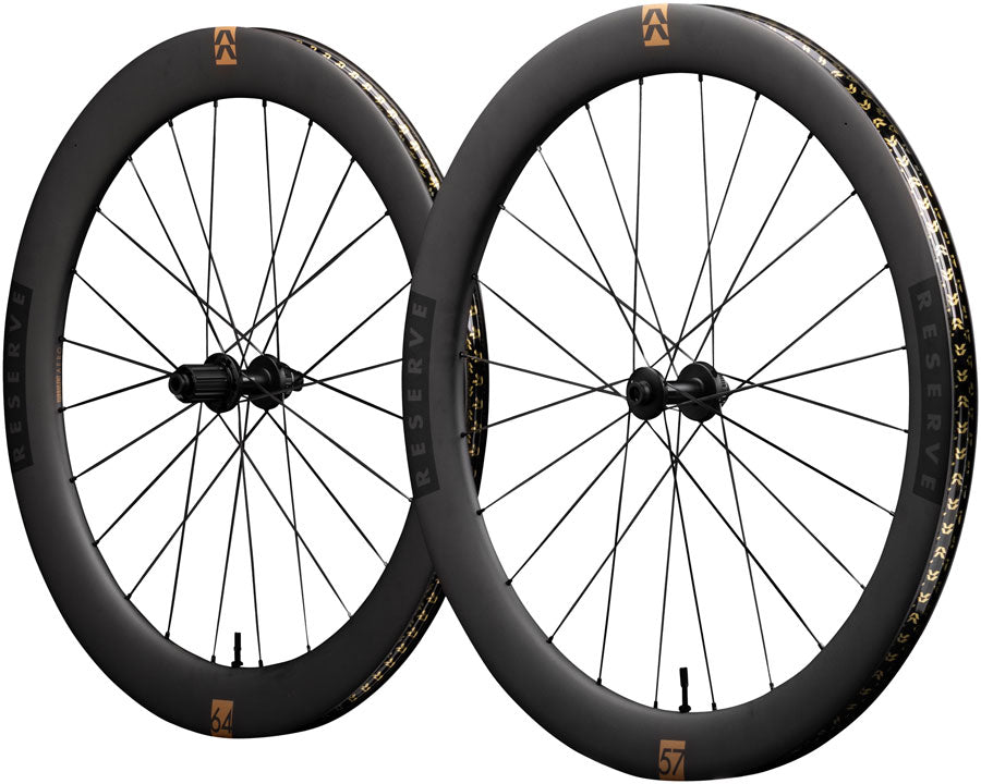 NEW Reserve Wheels Reserve 57/64 Turbulent Aero Wheelset - 700, 12 x 100/12 x 142, Center-Lock, Carbon, DT350