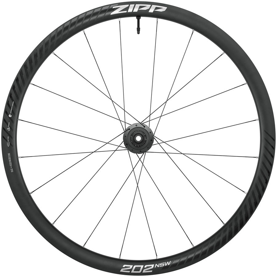 NEW Zipp 202 NSW Rear Wheel - 700, 12 x 142mm, Center-Lock, Tubeless, Carbon, Black/Dark Gray, 20H, A1