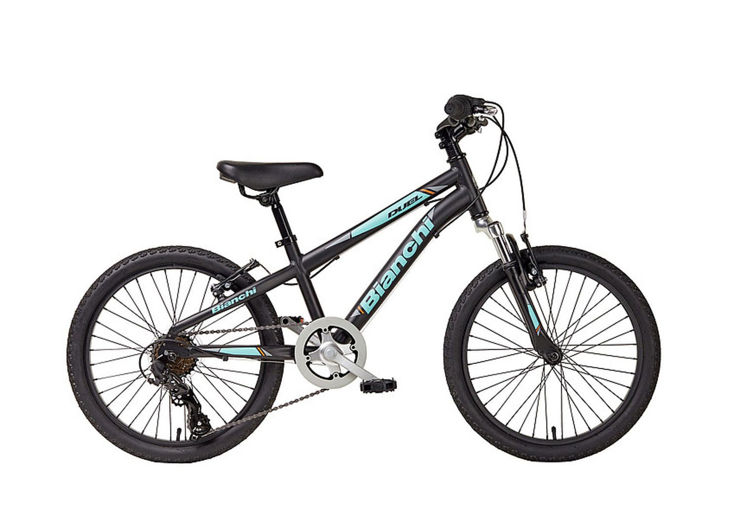 NEW Bianchi Duel 20 Kids Mountain Bike Black/Celeste