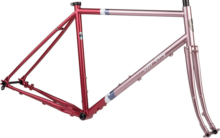 NEW All-City Gorilla Monsoon Frameset - 650b, Steel, Hotberry Rhubarb, 61cm