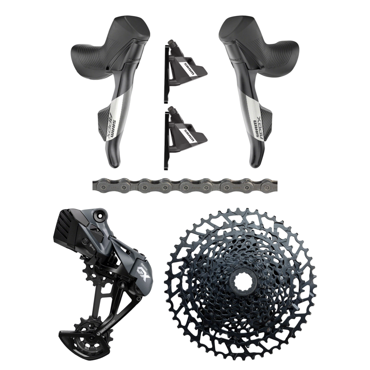 NEW SRAM Apex / GX-NX Eagle eTap AXS Mullet Groupset Kit - 11-50t