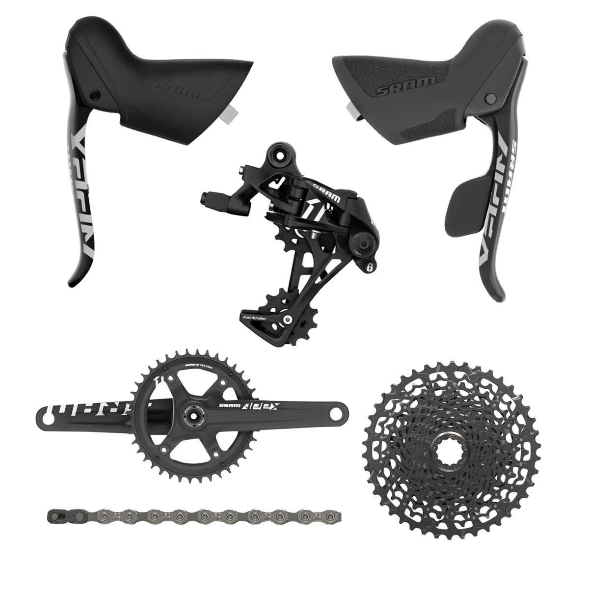 NEW SRAM Apex 1x11 Drop Bar Mechanical Groupset, 42t, 11-42t - Gravel, CX, All-Road