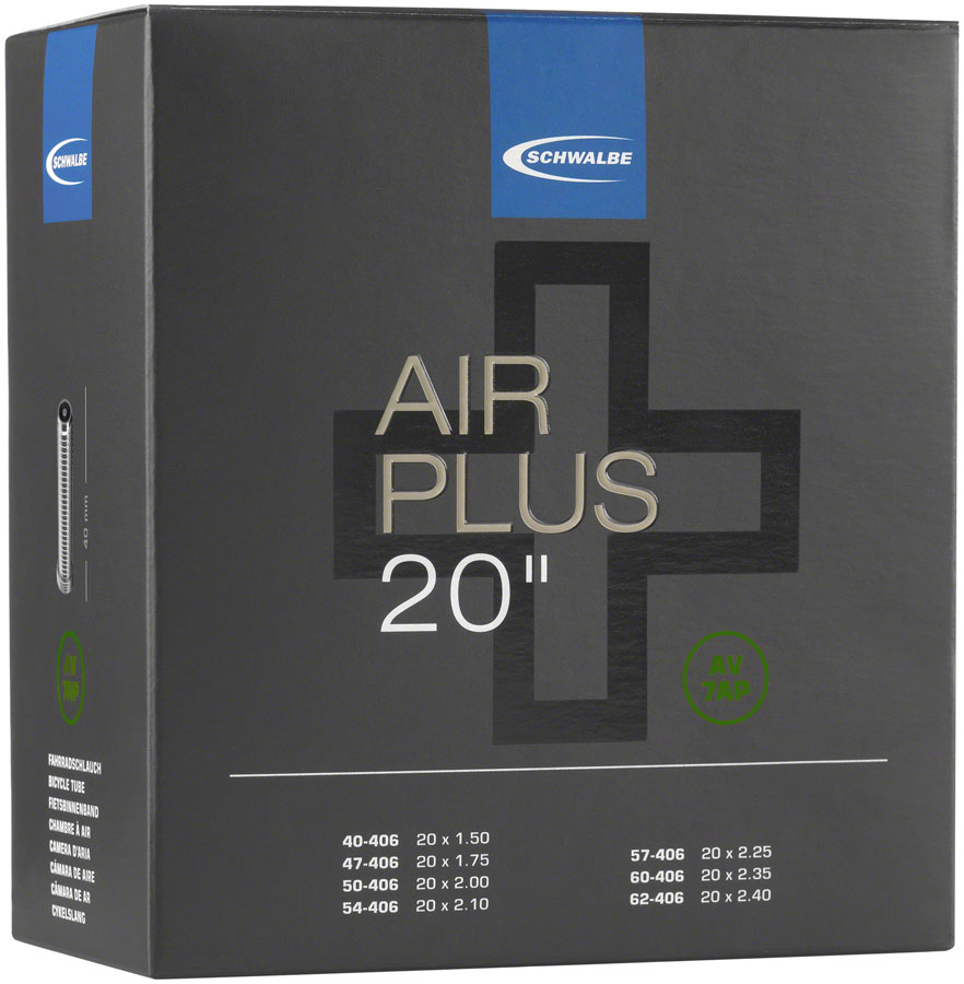 NEW Schwalbe Air Plus Tube - 20 x 1.5 - 2.4, 40mm Schrader Valve