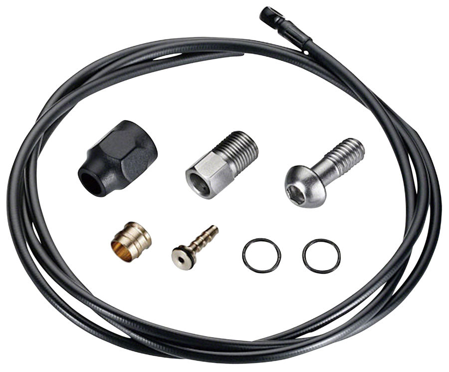 NEW TRP Disc Brake Banjo Hose Kit - 2000 x 5.5mm, Black