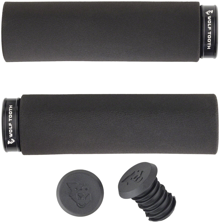 NEW Wolf Tooth Fat Paw Lock-On Grips Black/Black - Around the Cycle