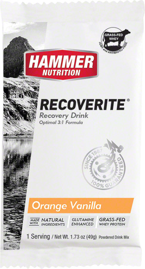 NEW Hammer Recoverite: Orange Vanilla, 12 Single Serving Packets - Around the Cycle