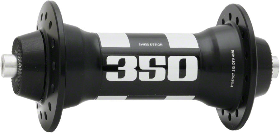 NEW DT Swiss 350 Front Hub - QR x 100mm, Rim Brake, Black/White, 28h - Around the Cycle