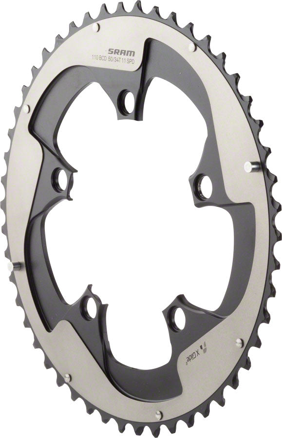 NEW SRAM Red 22 50T 110mm BCD YAW Chainring Gray for Hidden or Non-Hidden Bolt Use with 34T - Around the Cycle
