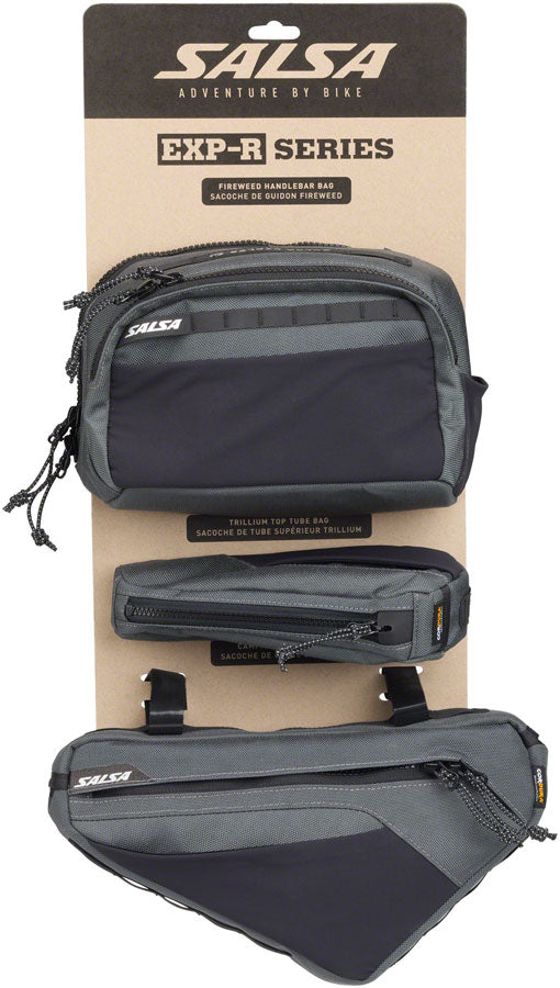 NEW Salsa EXP-R Series Bag Bundle - Includes Campion Frame Bag, Fireweed Handlebar Bag, and Trillium Top Tube Bag (Small)