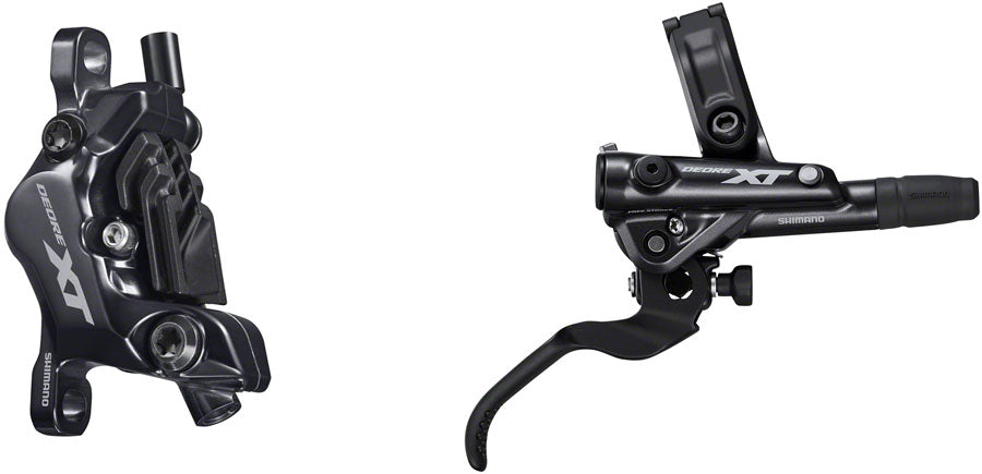 NEW Shimano Deore XT BL-M8100/BR-M8120 Disc Brake and Lever - Rear Hydraulic Post Mount 4-Piston Finned Metal Pads Black