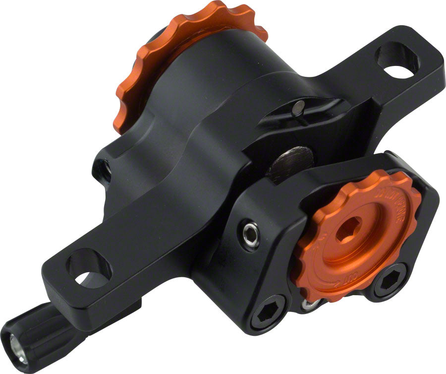 NEW Paul Component Engineering Klamper Disc Caliper, Long Pull, Black with Orange Adjusters