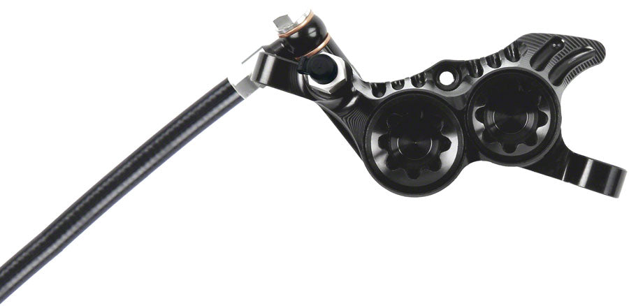NEW Hope Tech 4 V4 Disc Brake and Lever Set - Rear, Hydraulic, Post Mount, Black - Around the Cycle