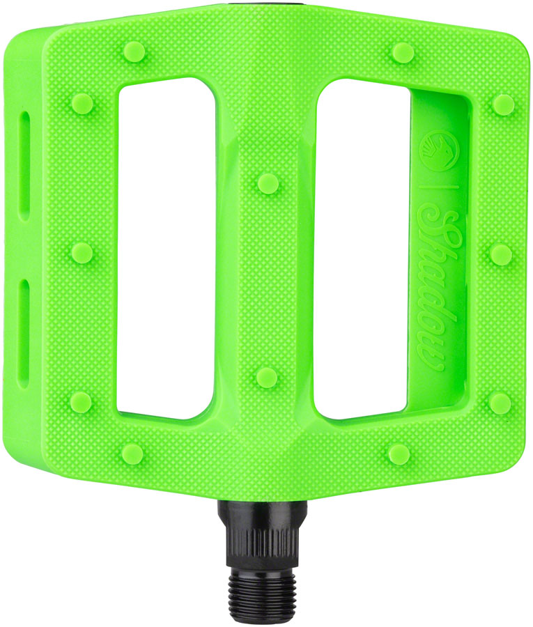 NEW The Shadow Conspiracy Surface Pedals - Platform, Plastic, 9/16", Neon Green - Around the Cycle