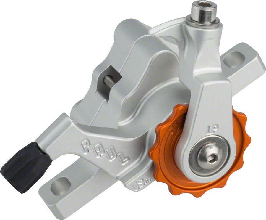 NEW Paul Component Engineering Klamper Disc Caliper, Long Pull, Silver with Orange Adjusters - Around the Cycle