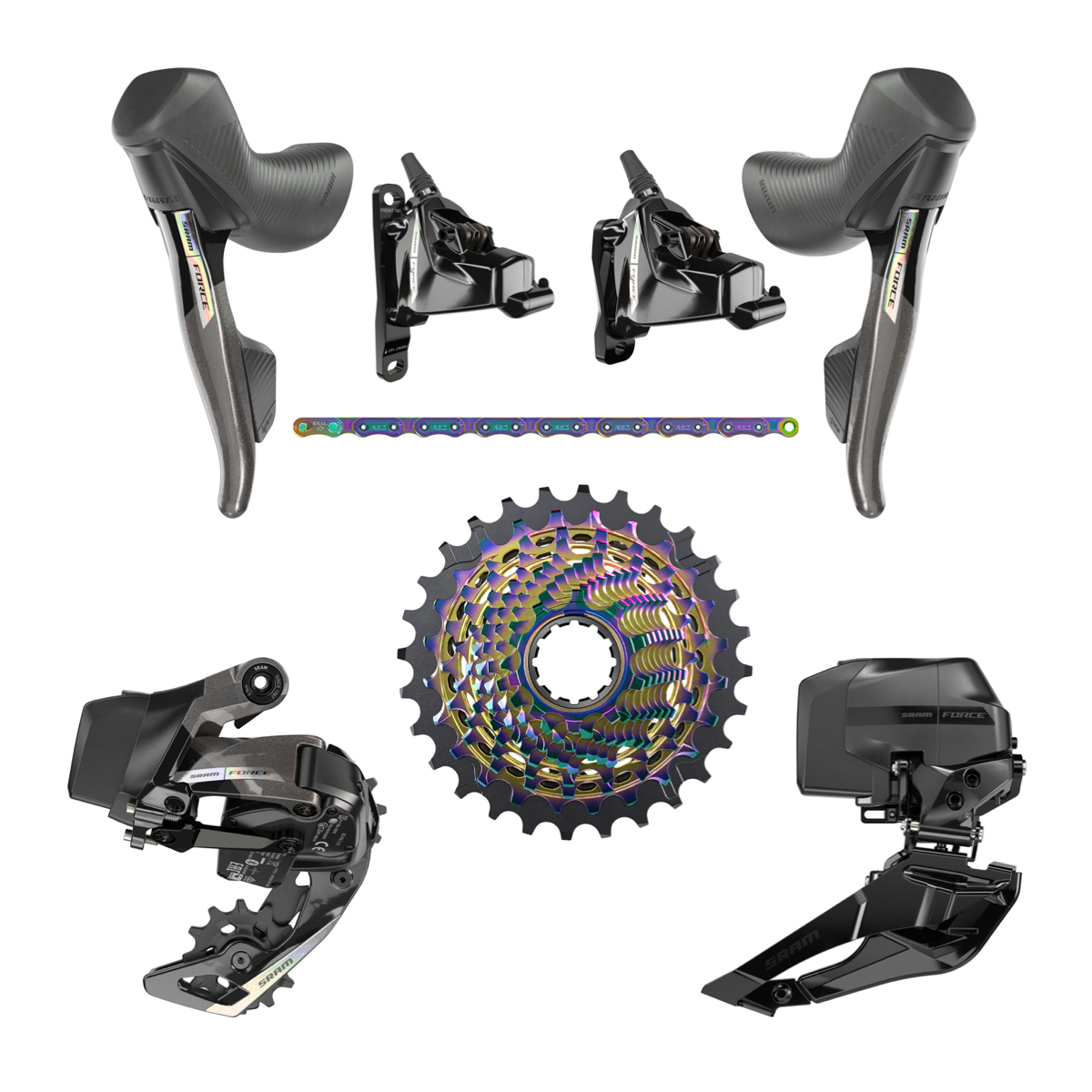 NEW SRAM Force Red Rainbow AXS Groupset Kit 2x12 speed D2