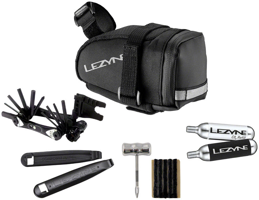 NEW Lezyne M-Caddy Seat Bag Tubeless Kit - Black