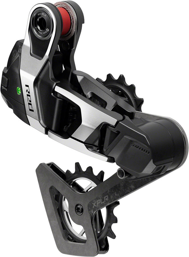 NEW SRAM RED XPLR AXS Rear Derailleur - For RED XPLR 1x, 13-Speed, 46t Max, Hangerless Full Mount, (Battery Not Included), Black/Silver, E1 - Around the Cycle