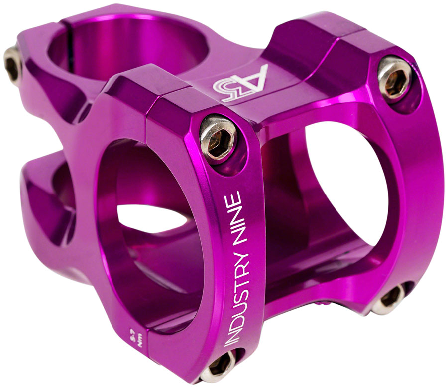 NEW Industry Nine A318 Stem - 40mm, 31.8mm Clamp, +/-4.4, 1 1/8", Aluminum, Purple - Around the Cycle