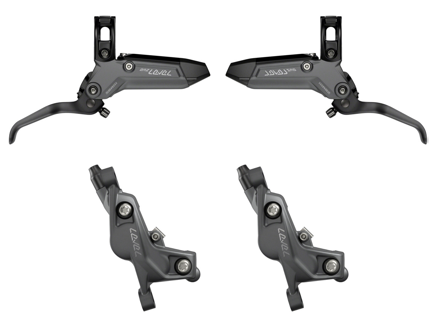 NEW Level Bronze Stealth 4-Piston Disc Brake and Lever - Front and Rear Set