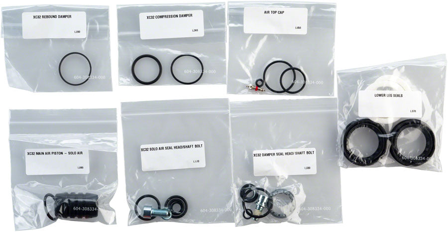 NEW RockShox Full Service Kit for XC32 Solo Air/Recon Silver B1 (includes solo air and damper seals and hardware)
