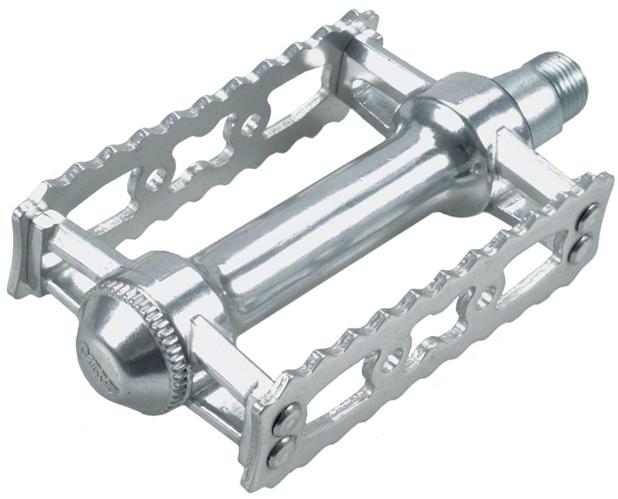 NEW MKS Sylvan Touring Pedals: 9/16" Toe Clip Compatible Alloy Silver - Around the Cycle