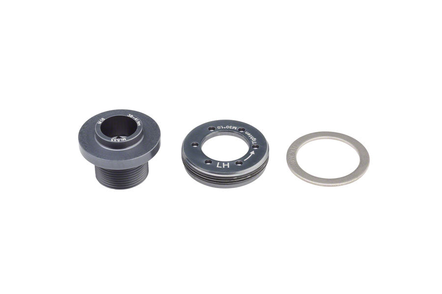 NEW Full Speed Ahead Crank Bolt with Extracting Cap - M18 Bolt, M30 Cap, Anodized Gray