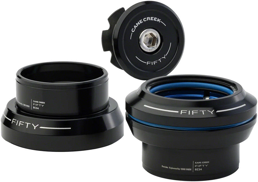 NEW Cane Creek 50 Headset - EC34/28.6 Upper | EC34/30 Lower, Straight, Black