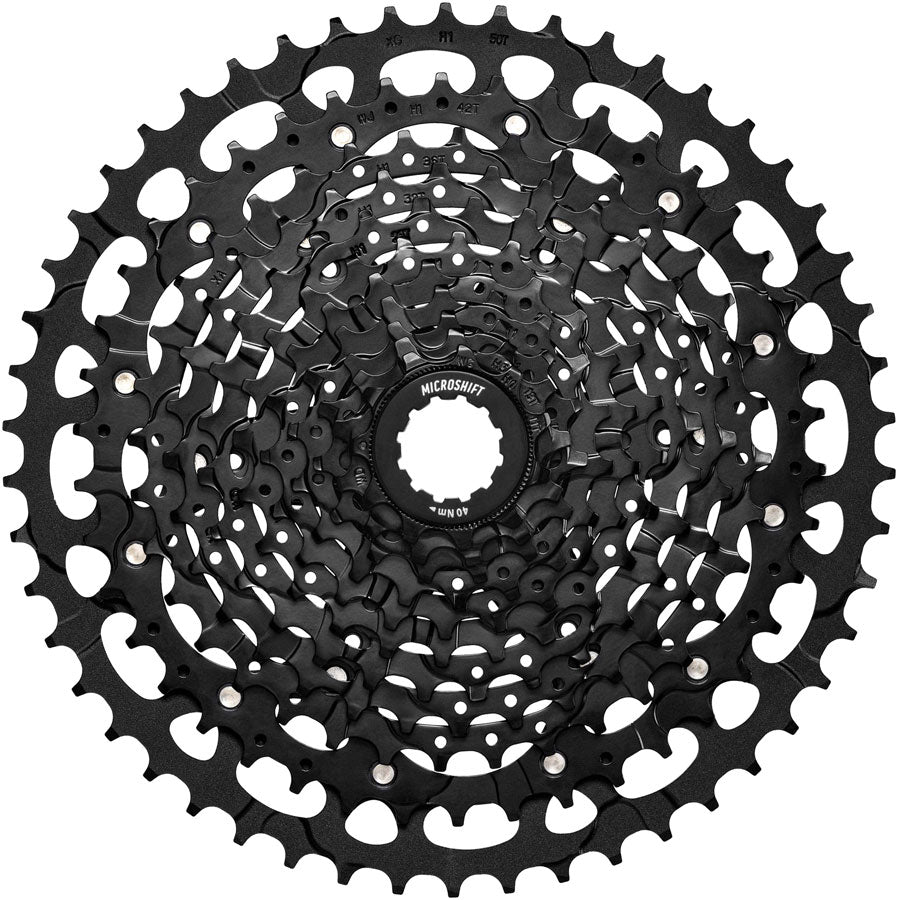 NEW microSHIFT Advent MX H-Series Cassette - 11-Speed, 11-50t, ED Black, For HG Driver