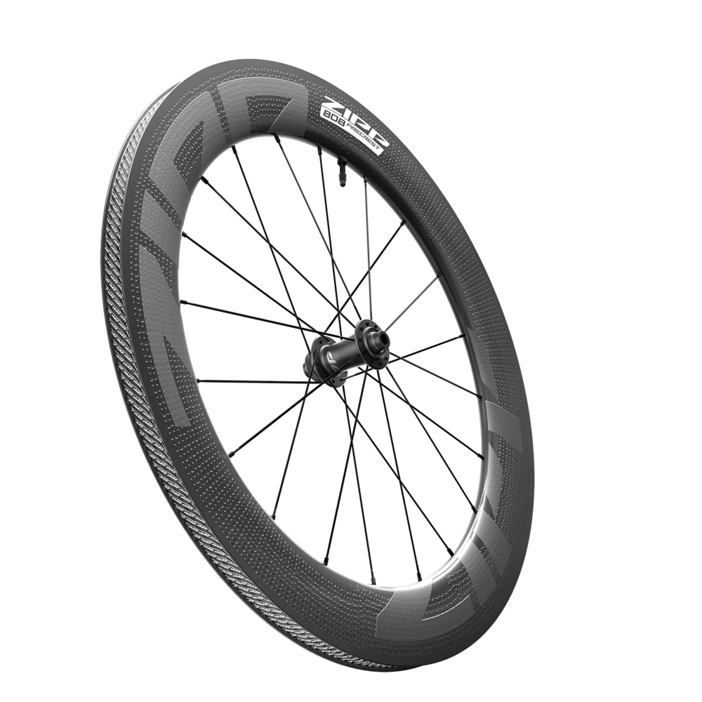 NEW Zipp 808 Firecrest Tubeless Front Wheel - 700, 12 X 100mm, Center-Lock, Tubeless, Black, B1 - Around the Cycle