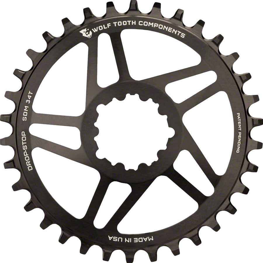 NEW Wolf Tooth Direct Mount Chainring - 32t, SRAM Direct Mount, Drop-Stop A, For SRAM 3-Bolt Cranksets, 6mm Offset, Black - Around the Cycle