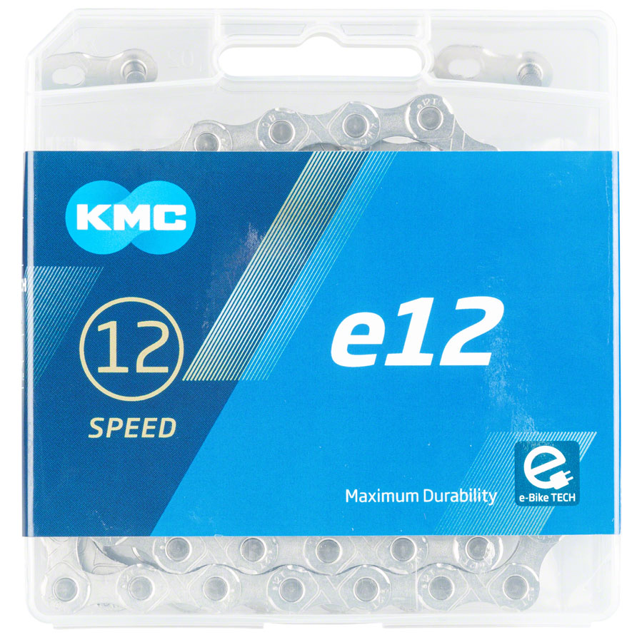 NEW KMC e12 Chain - 12-Speed, 136 Links, Silver - Around the Cycle
