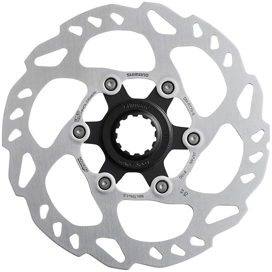 NEW Shimano SLX SM-RT70-SI Disc Brake Rotor - 160mm, Center Lock, Silver