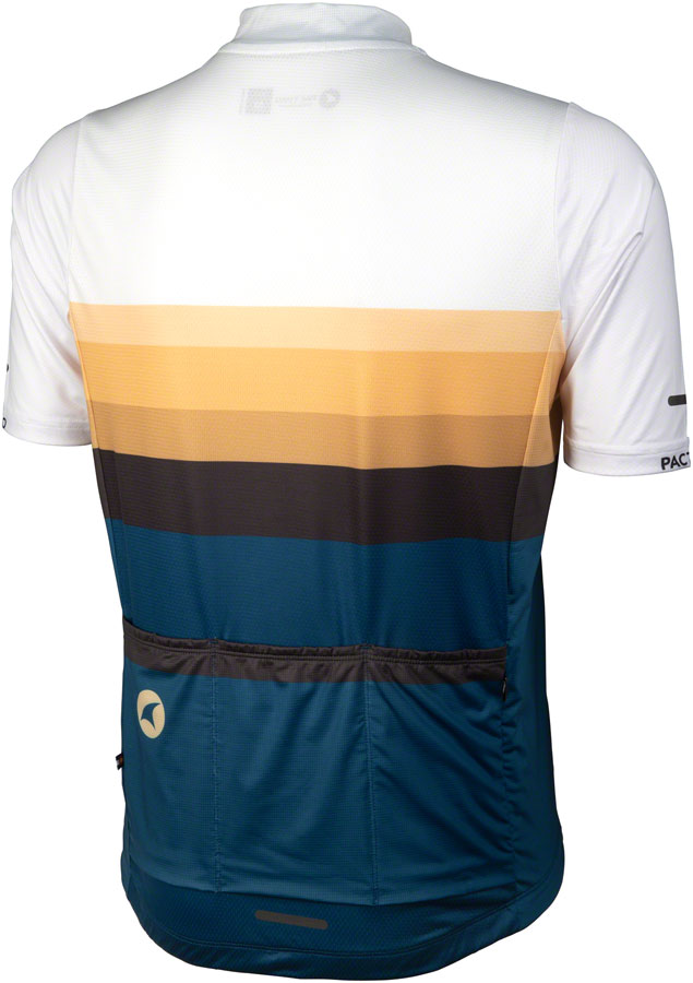 NEW Salsa Latitude Men's Jersey - White, Navy Blue, Black , w/ Stripes, Small - Around the Cycle