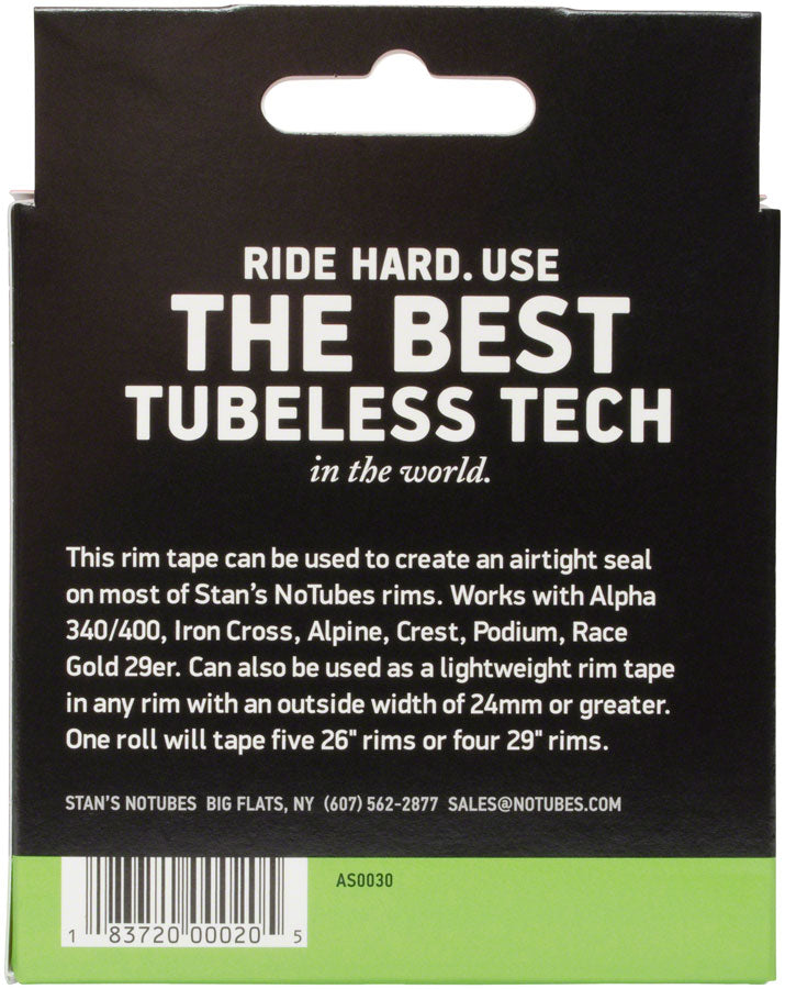 NEW Stan's NoTubes Rim Tape: 21mm x 10 yard roll