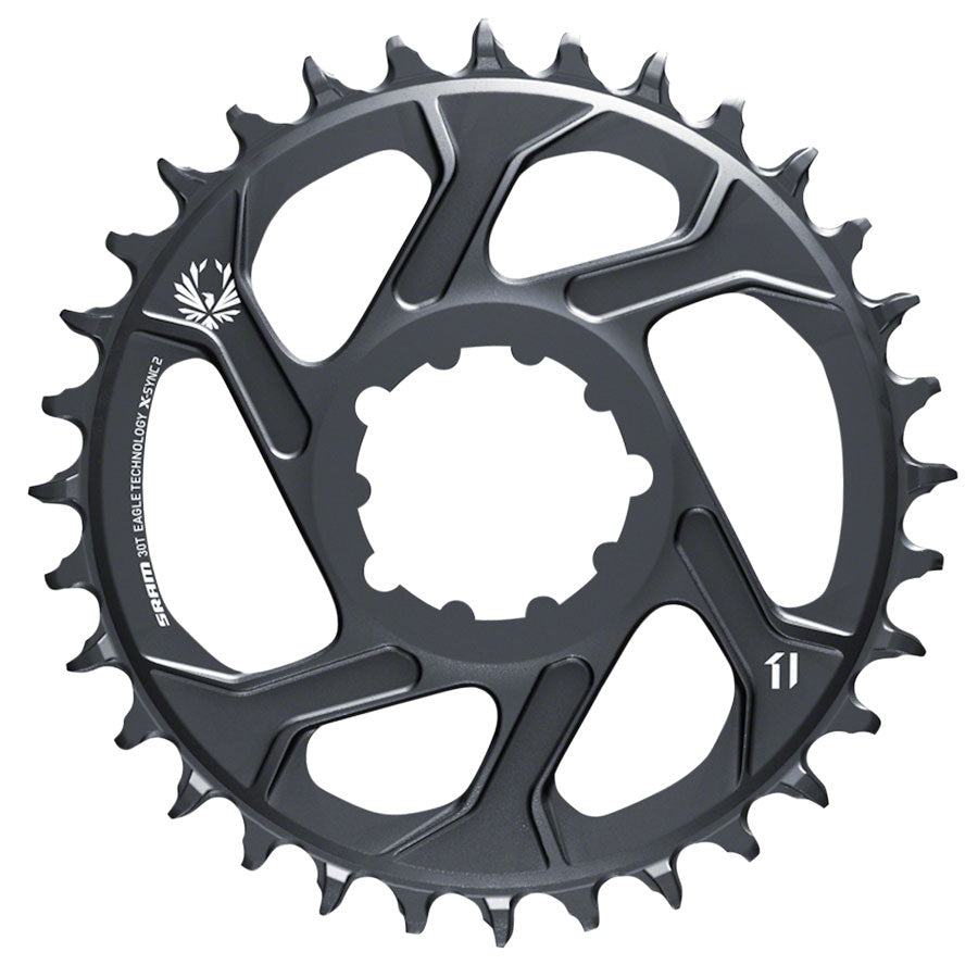 NEW SRAM Eagle X-SYNC 2 Direct Mount Chainring - 30t, Direct Mount, 3mm Offset, For Boost, Lunar Grey