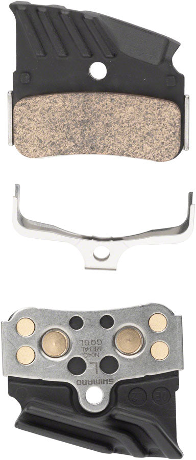 NEW Shimano N04C-MF Disc Brake Pads and Springs - Metal Compound, Finned Alloy and Stainless Steel Back Plate, One Pair - Around the Cycle