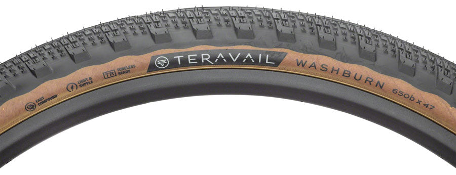 NEW Teravail Washburn Tire - 650b x 47 Tubeless Folding Tan Light and Supple