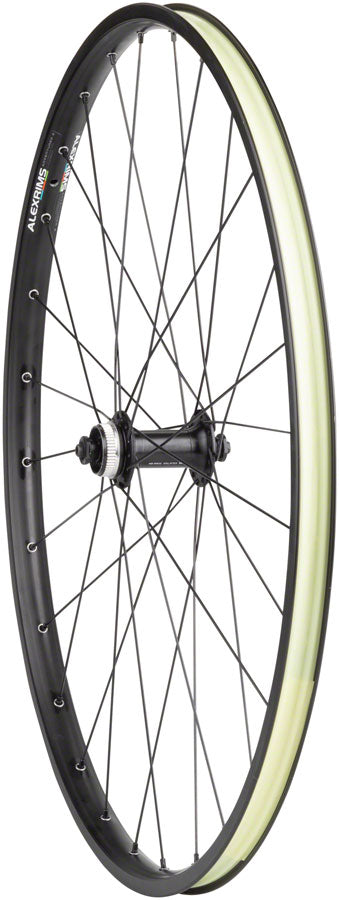 NEW Quality Wheels Value Double Wall Series Disc Front Wheel - 650b, QR x 100mm, Center-Lock, Black