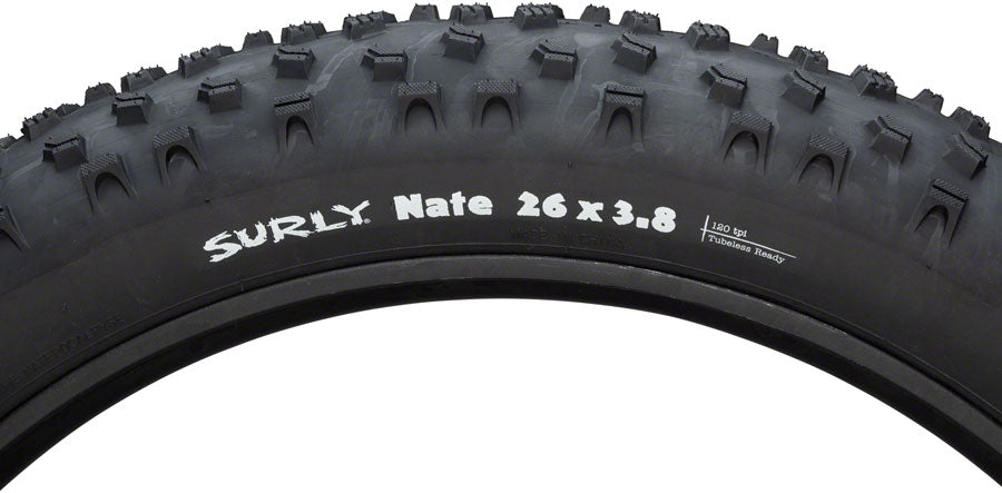 NEW Surly Nate Tire Surly Nate Tire - 26 x 3.8, Tubeless, Folding, Black, 60tpi