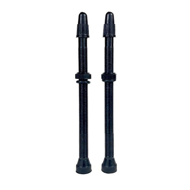 NEW Hold Fast Tubeless Presta Valve Stem, 80mm (Pair) - Black