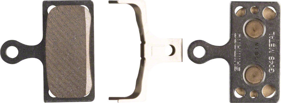 NEW Shimano G04S-MX Disc Brake Pads and Springs - Metal Compound, Stainless Steel Back Plate, One Pair - Around the Cycle