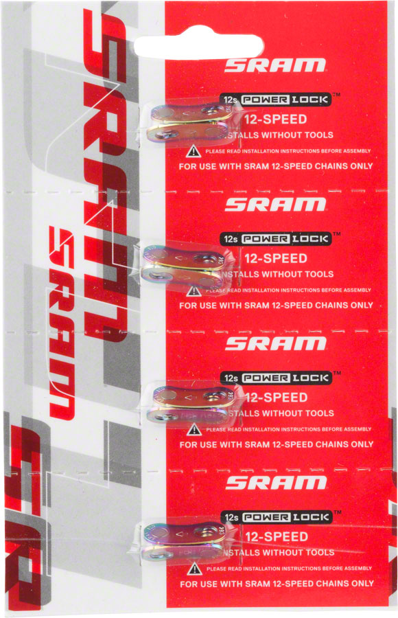 NEW SRAM Eagle PowerLock Link for 12-Speed Chain, Rainbow Finish Card/4 - Around the Cycle