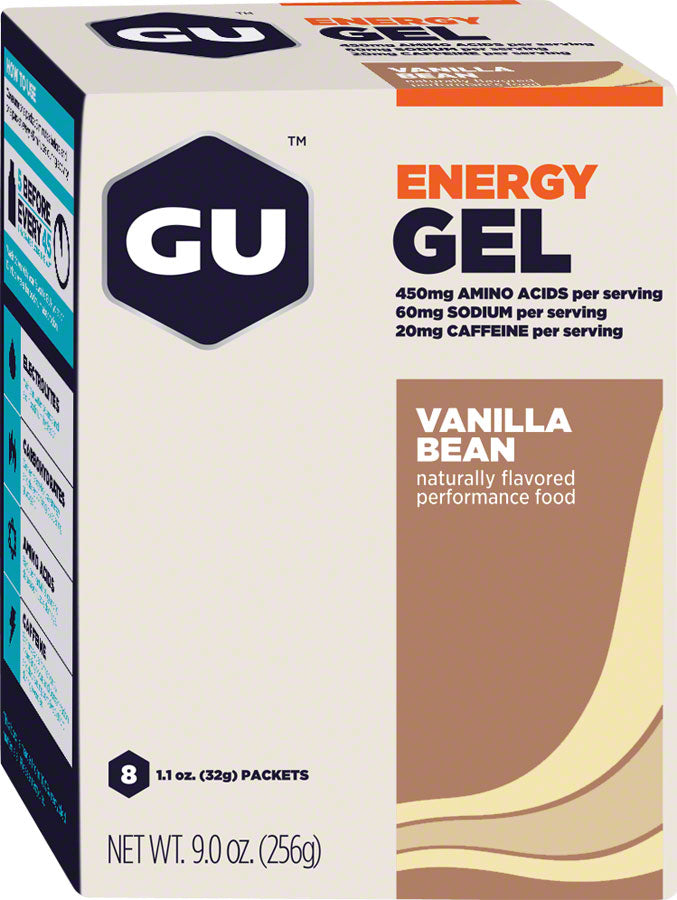 NEW GU Energy Gel: Vanilla, Box of 8