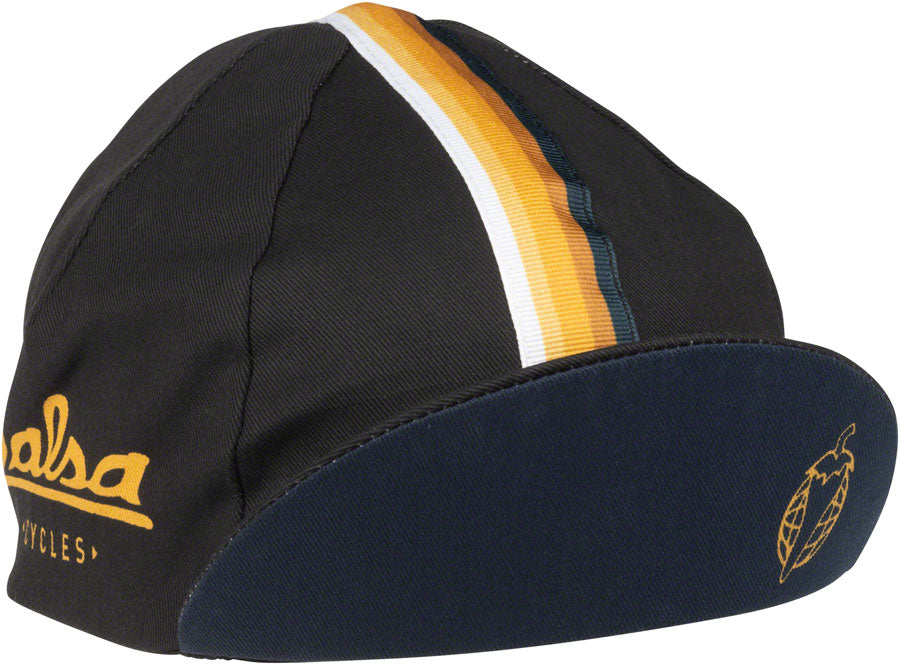 NEW Salsa Latitude Cycling Cap - White, Navy Blue, Black , w/ Stripes, One Size - Around the Cycle