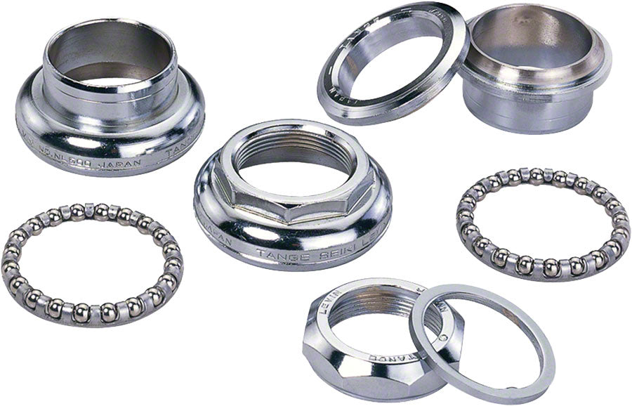 NEW Tange-Seiki Levin NJS 1" Threaded Headset: 26.4mm Crown Race Chrome - Around the Cycle