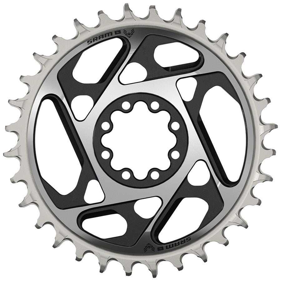 NEW SRAM XX SL Eagle T-Type Direct Mount Chainring - 32t, 12-Speed, 8-Bolt Direct Mount, 3mm Offset, Aluminum, Black/Silver, D1 - Around the Cycle