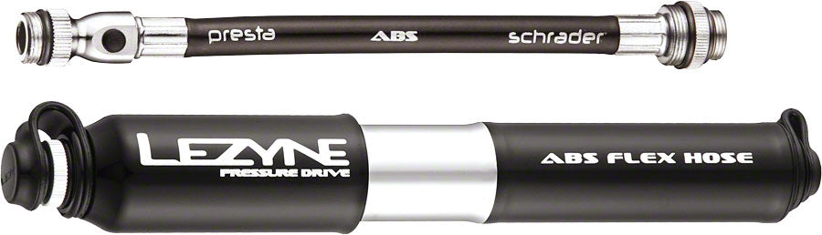 NEW Lezyne ABS Pressure Drive Mini Frame Pump, Small: Black/Polished Silver - Around the Cycle
