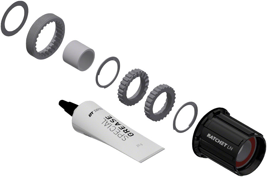 NEW DT Swiss Ratchet LN Freehub Body Upgrade Kit - Shimano HG 11 Road, Standard, Aluminum, Sealed Bearing, 18T - Around the Cycle