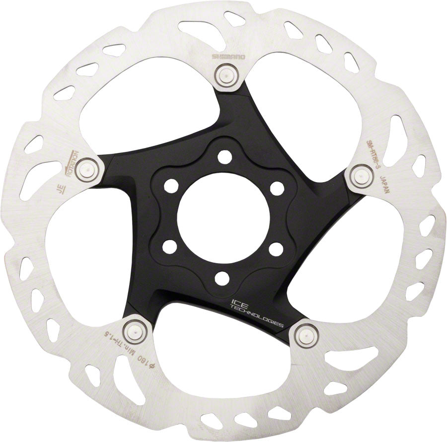 NEW Shimano Deore XT SM-RT86-S Disc Brake Rotor - 160mm, 6-Bolt, Silver/Black