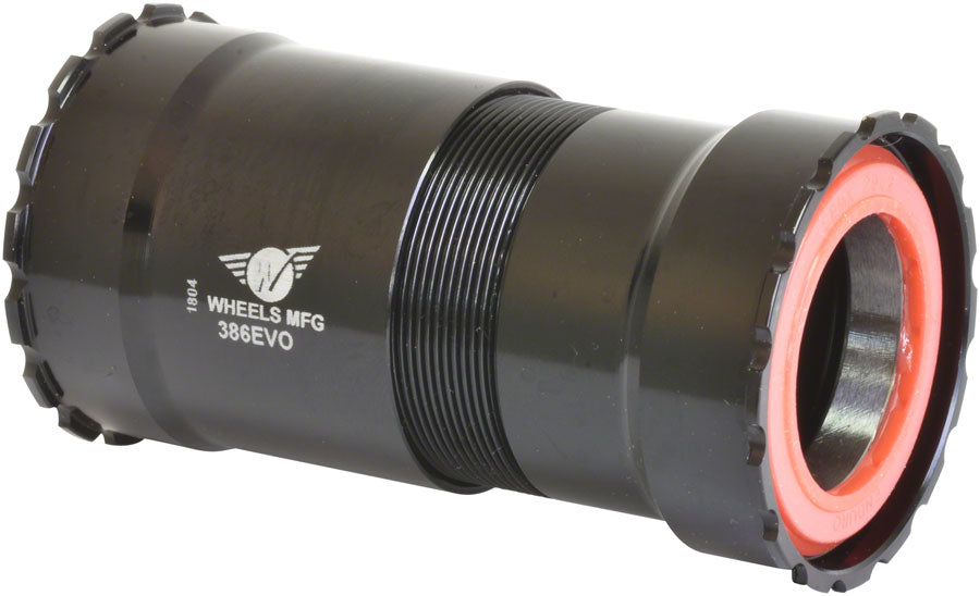 NEW Wheels Manufacturing 386EVO Thread-Together Bottom Bracket - DUB Spindle, ABEC-3 Bearing, Black